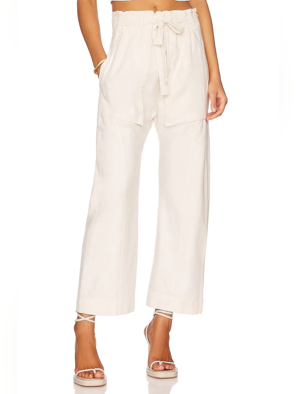 Free People Sky Rider Pant in Ecru Size Small - Picture 3 of 16